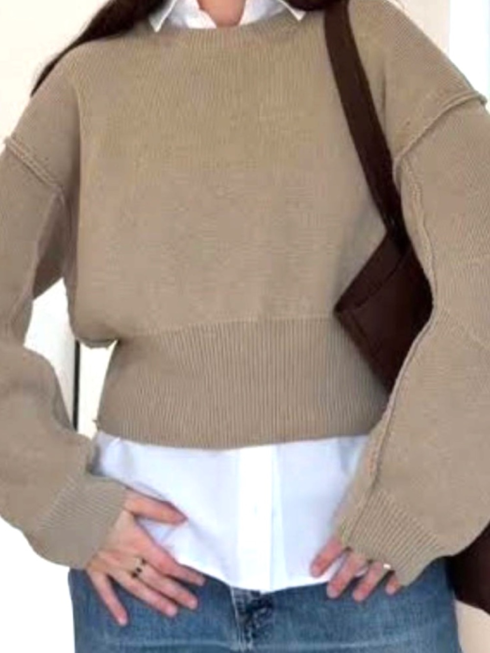 Beige Knit Zara Sweater - Picture 5 of 7